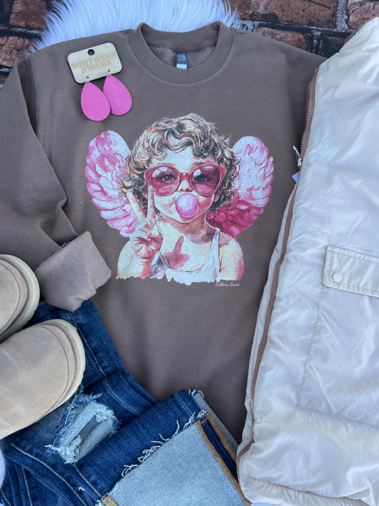 Bubble Gum Cupid Mocha Sweatshirt