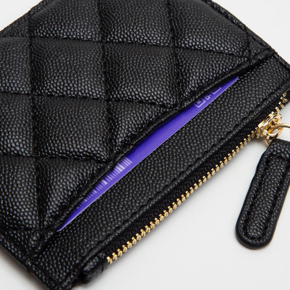 Woven Mini Zipper Wallet Card Holder