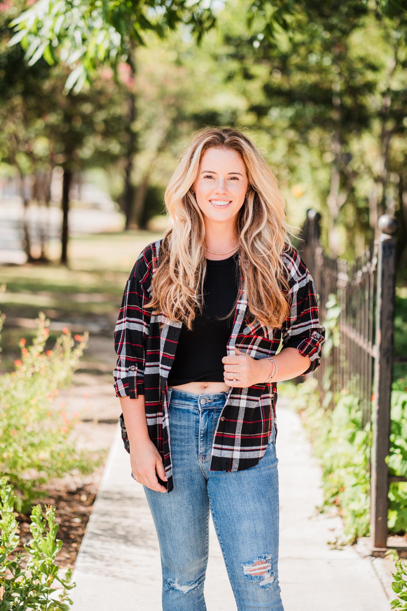 Black and Red Plaid Flannel Shirt