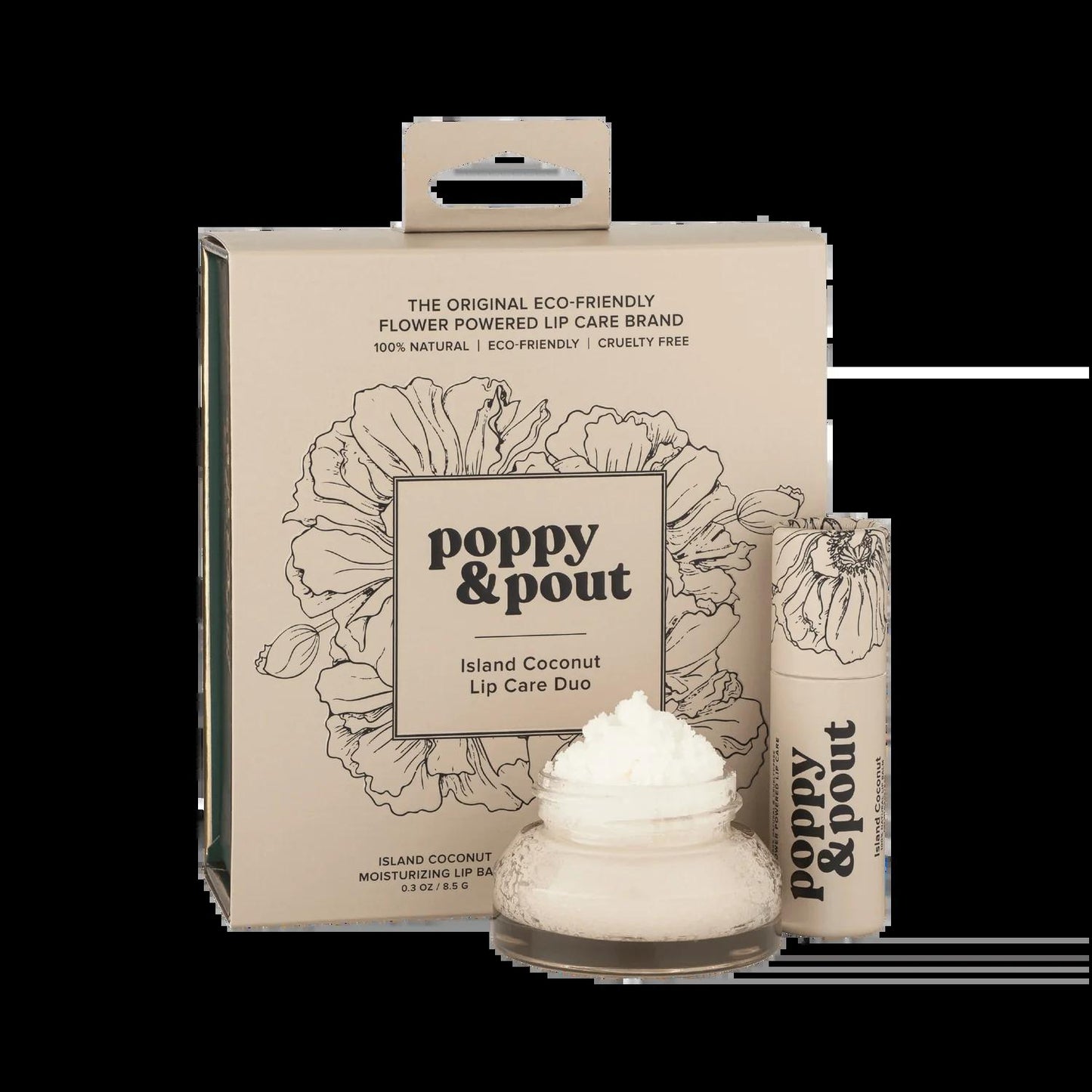 Island Coconut Lip Care Duo by Poppy & Pout