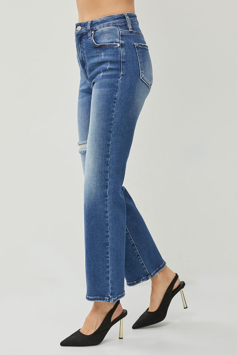 Risen High Rise Straight Ankle Jeans - RDP5711