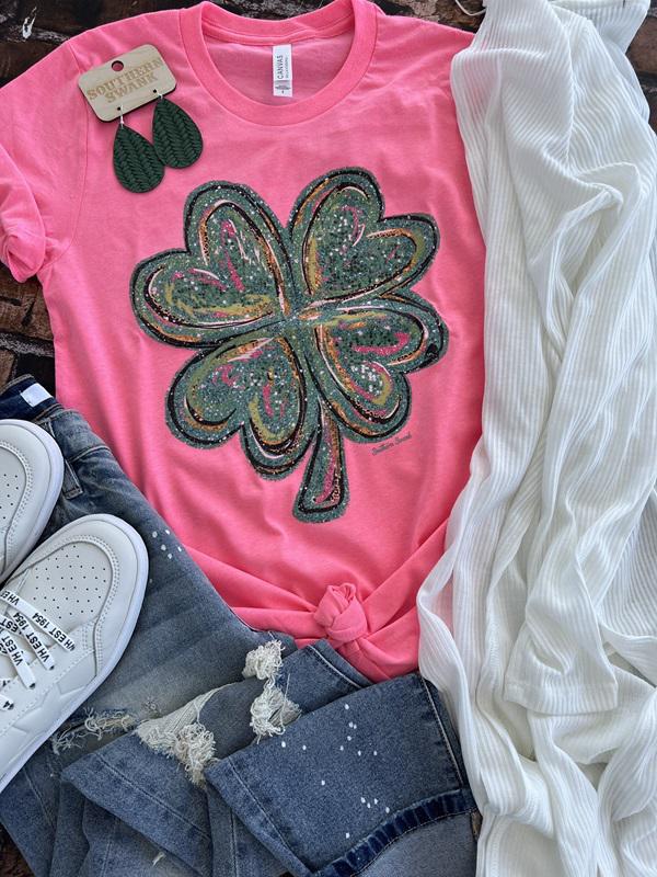 Sparkling Green Shamrock Tee