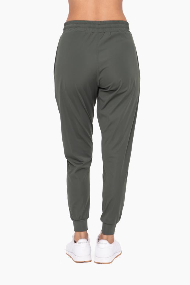 Deep Forest Solid Pleated Front Joggers by Mono B