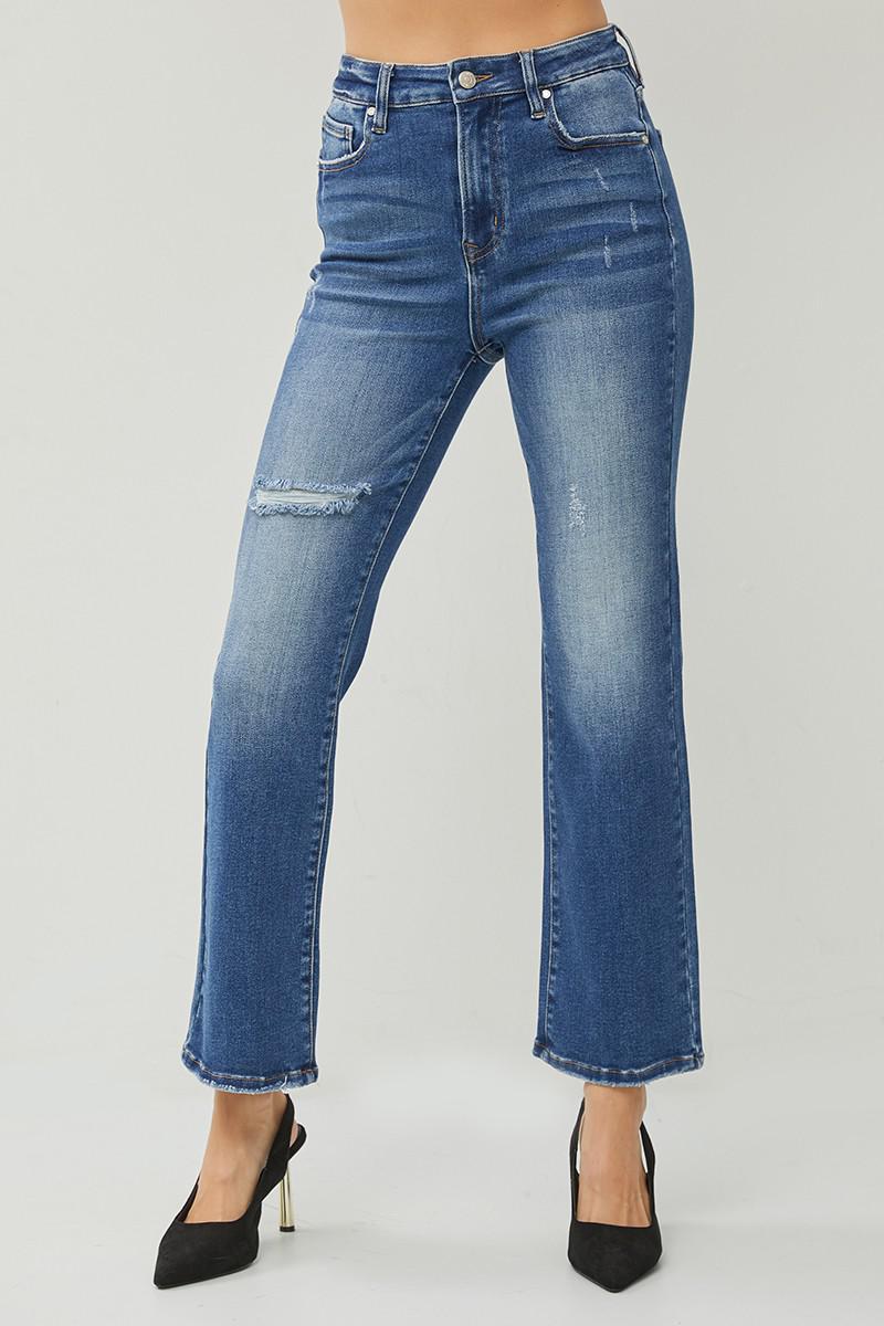 Risen High Rise Straight Ankle Jeans - RDP5711