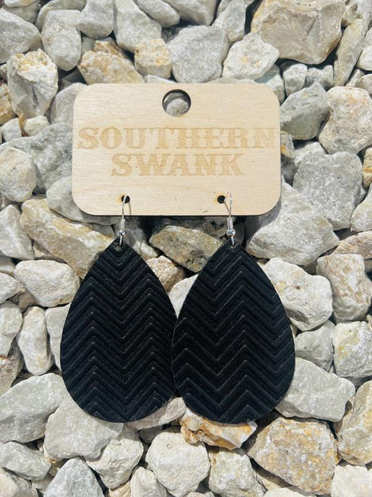 Black Wave Earrings