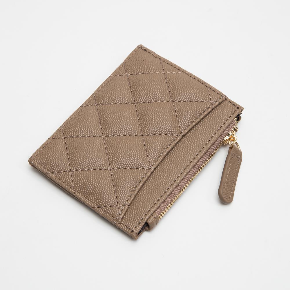 Woven Mini Zipper Wallet Card Holder