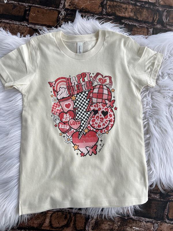 Youth Retro Happy Valentine Tee