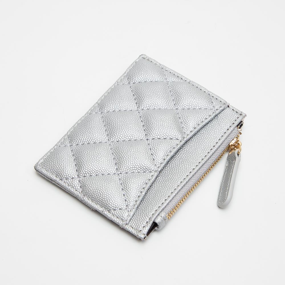 Woven Mini Zipper Wallet Card Holder