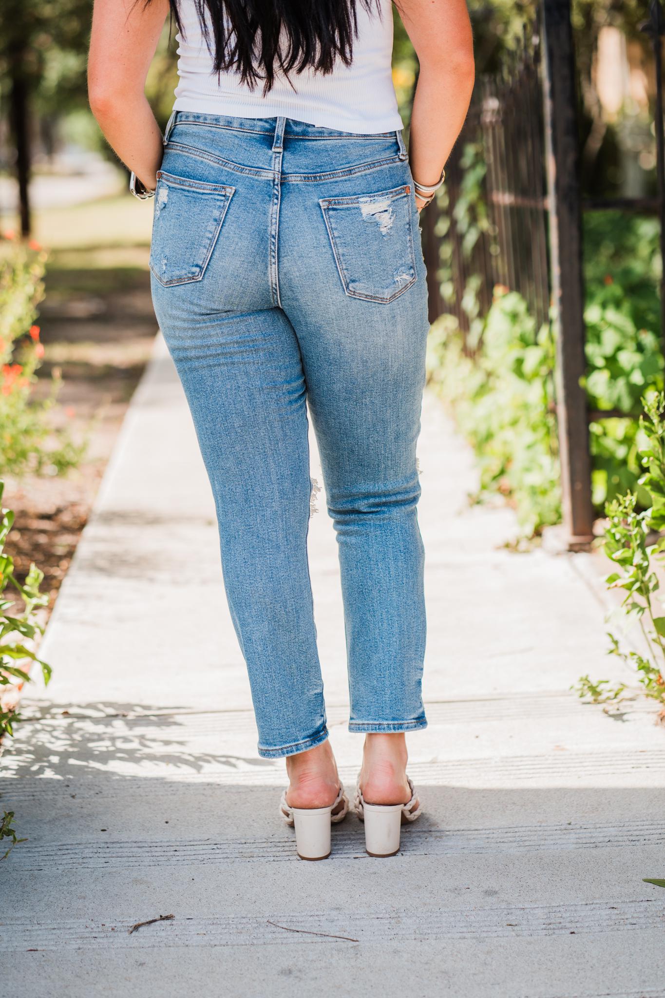 Judy Blue High Waist Destroyed Boyfriend Fit Jean - 88196