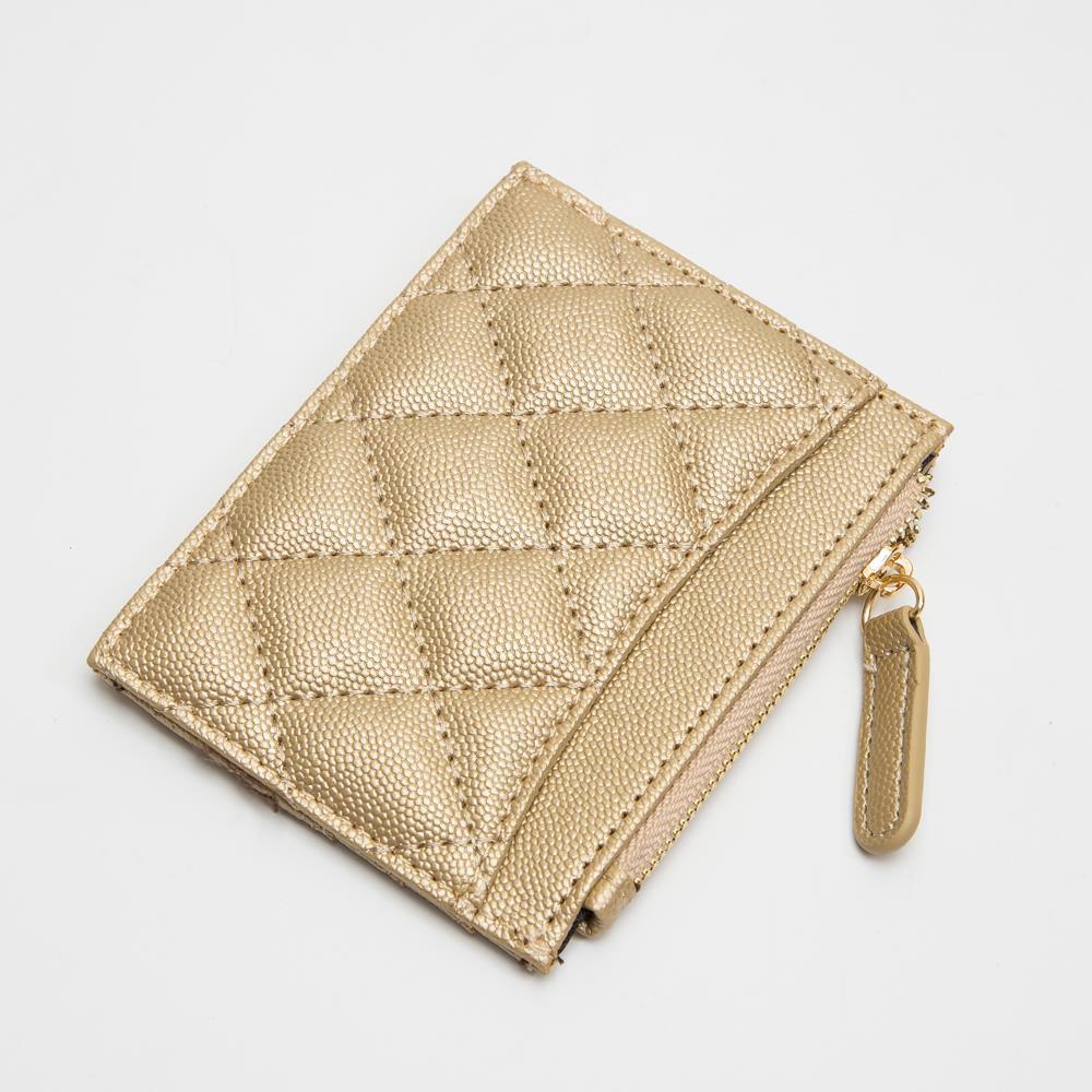 Woven Mini Zipper Wallet Card Holder