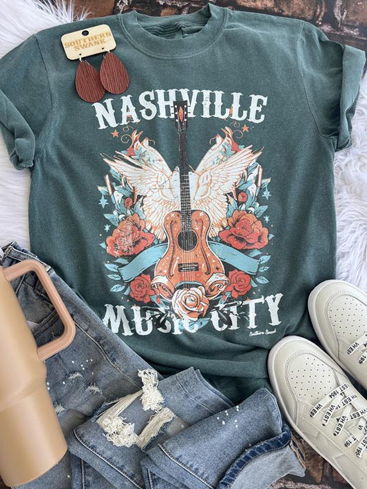 Nashville Music Country Comfort Color Tee
