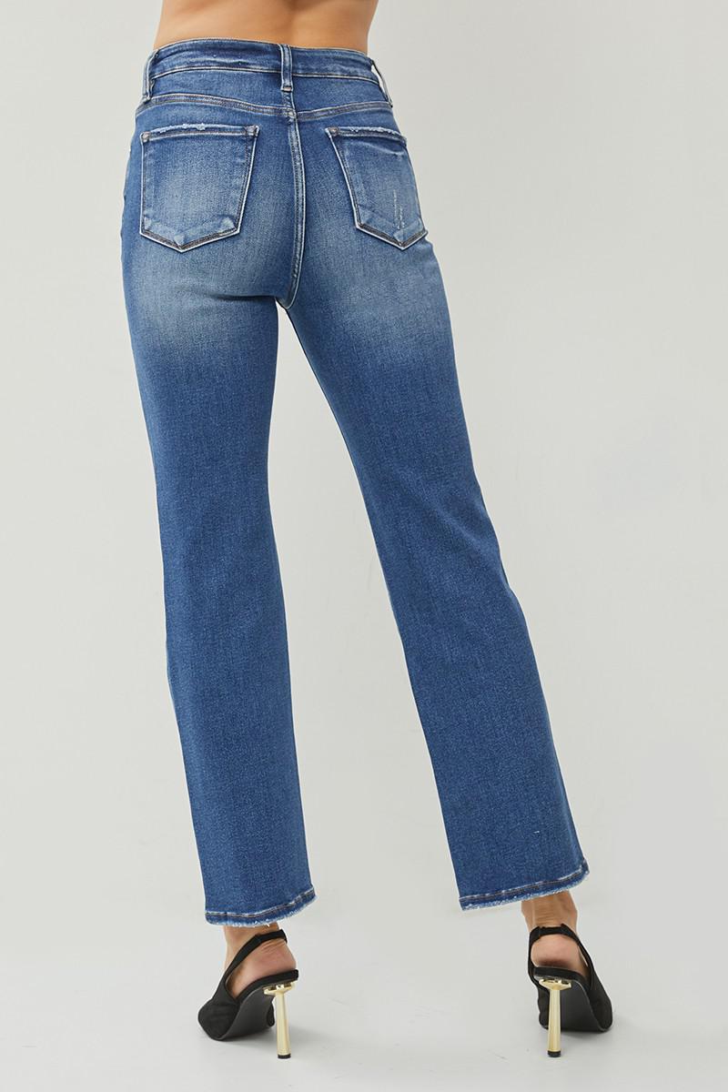 Risen High Rise Straight Ankle Jeans - RDP5711