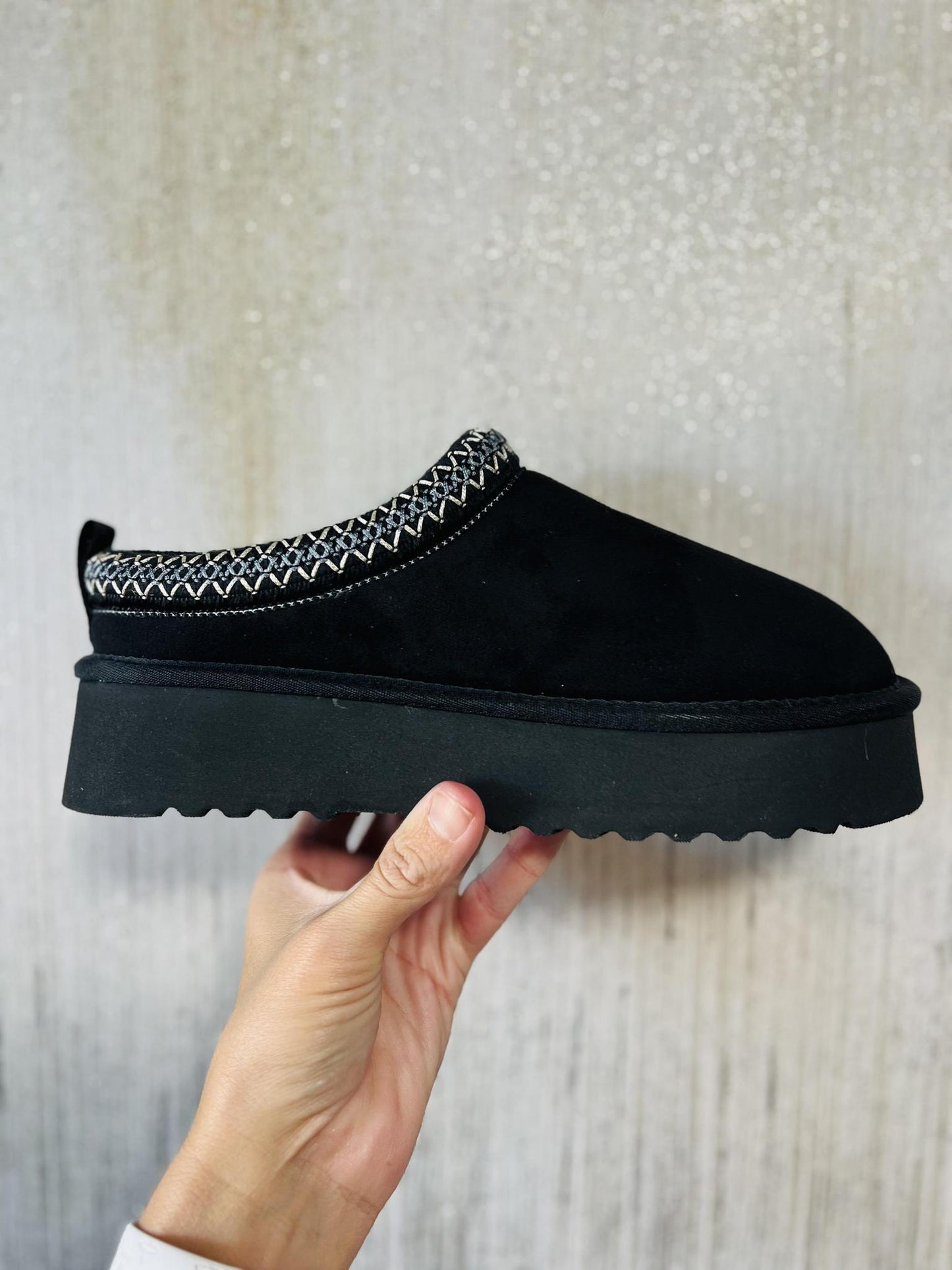 Black Hardy Flatform Slipper by Yellow Box