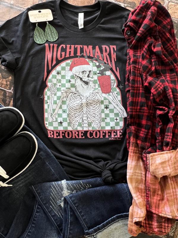 Nightmare Before Coffee Christmas Tee