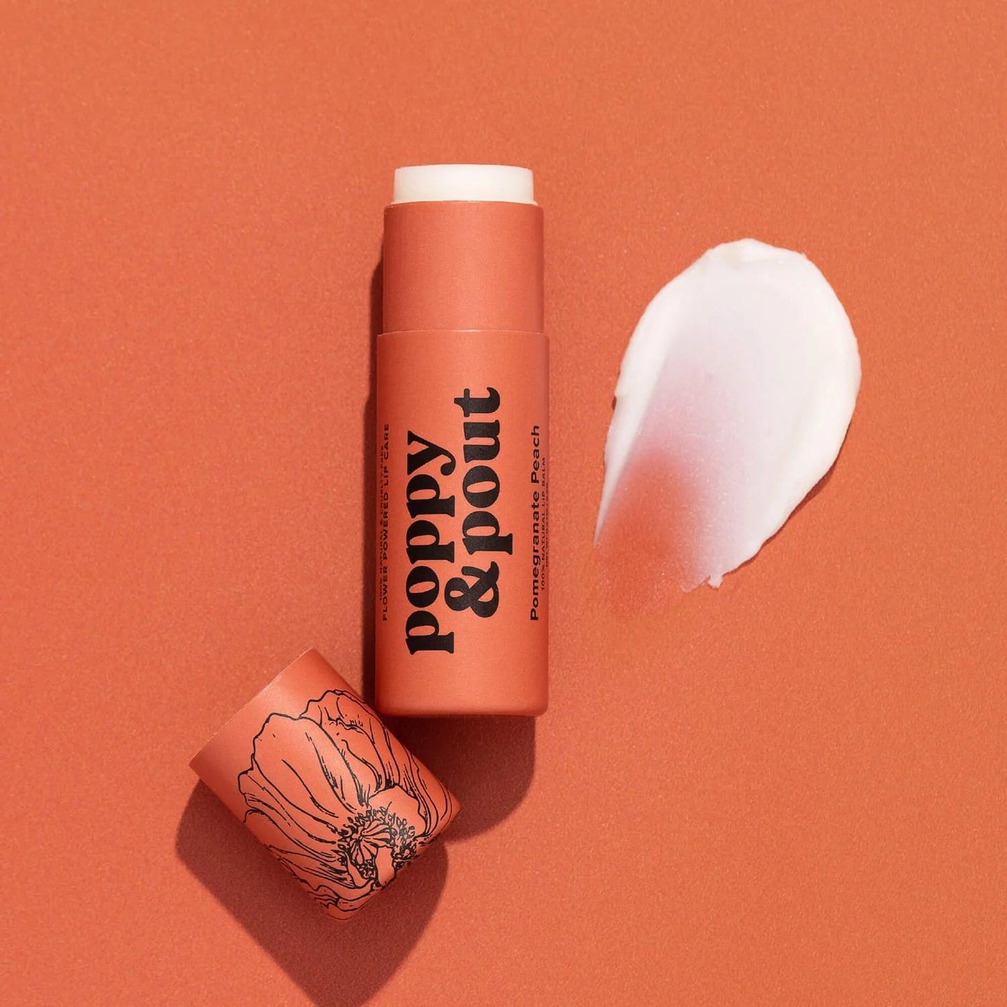 Pomegranate Peach Lip Balm by Poppy & Pout