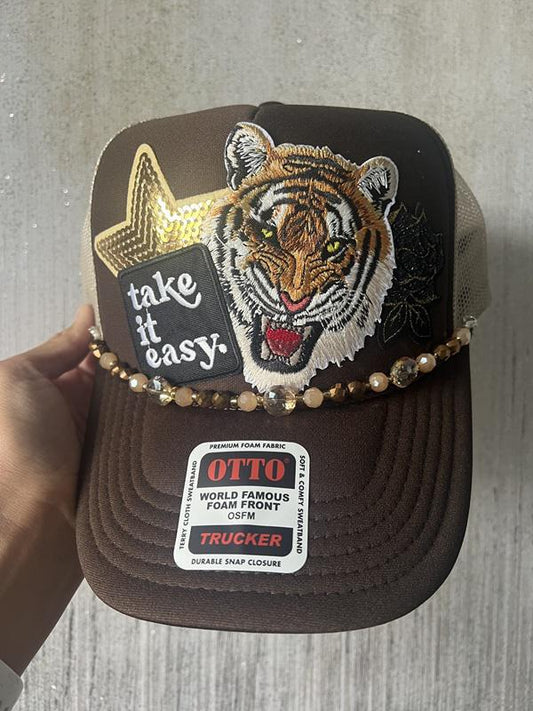 Take It Easy Tiger Trucker Hat