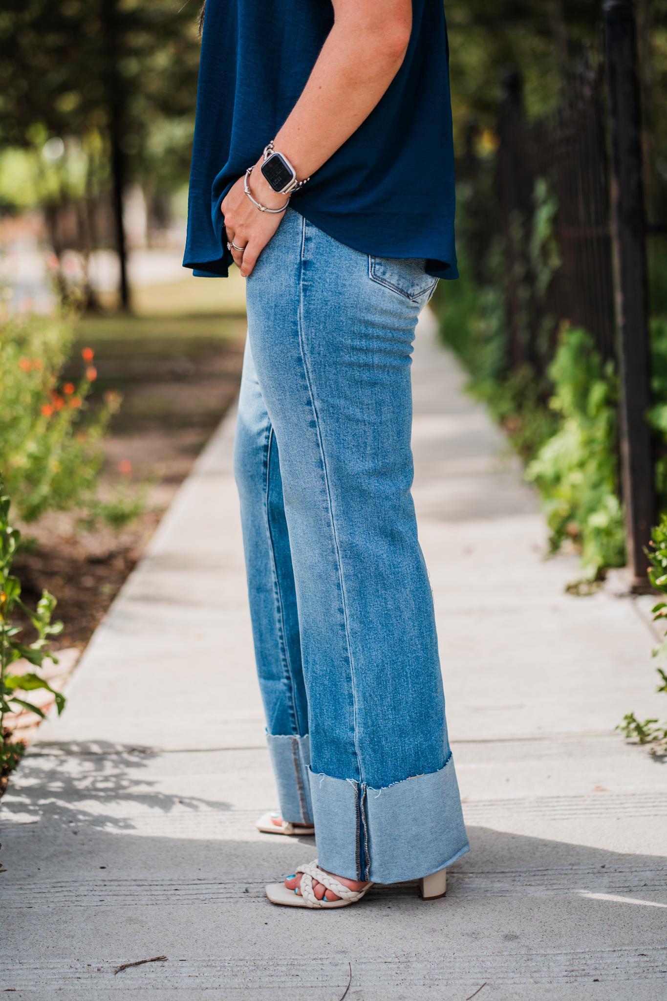 Emma Mid Rise Wide Flare Jean by KanCan