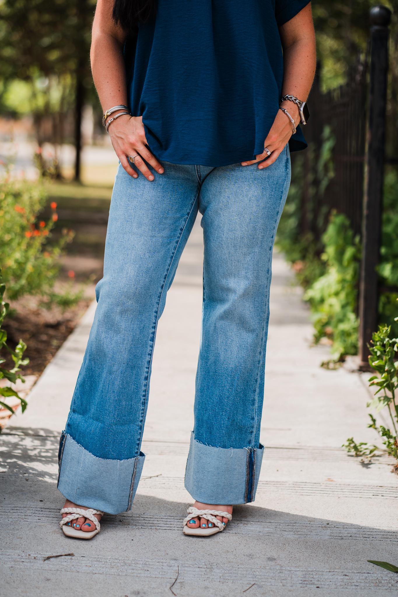 Emma Mid Rise Wide Flare Jean by KanCan