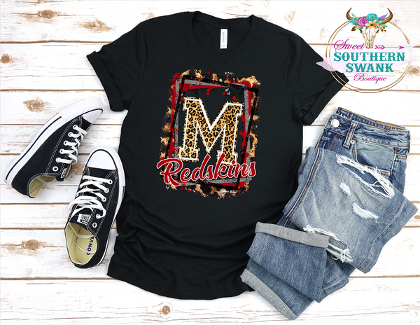 McLoud Redskins Brush Stroke Tee – Sweet Southern Swank Boutique