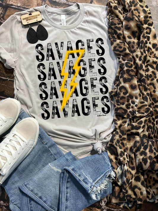 Tecumseh Savages Lightening Bolt Tee